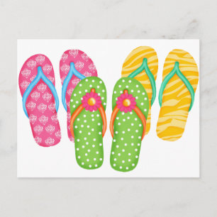 Sommerflip Flops Postkarte