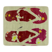 Sommerflip-Flops (rot) Schneidebrett (Vorderseite)