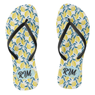 Sommerflip Flops - Zitronenmuster Erstgelb Badesandalen