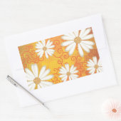 Sommerflorale gepunktete Stamm Daisy Tattoo Muster Rechteckiger Aufkleber (Umschlag)