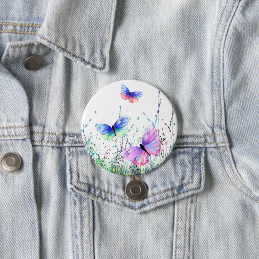 Sommerfreude - farbenfrohe Schmetterlinge fliegen Button (Beispiel)