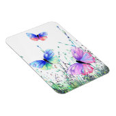 Sommerfreude - farbenfrohe Schmetterlinge fliegen  Magnet (Rechte Seite)