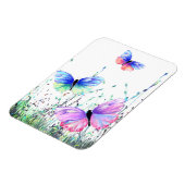 Sommerfreude - farbenfrohe Schmetterlinge fliegen  Magnet (Linke Seite)