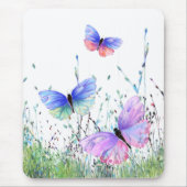 Sommerfreude - farbenfrohe Schmetterlinge fliegen  Mousepad (Vorne)