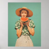 Sommerfreude mit Watermelon Poster (Vorne)