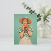 Sommerfreude mit Watermelon Postkarte (Stehend Vorderseite)