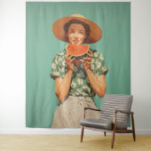 Sommerfreude mit Watermelon Wandteppich (Beispiel)