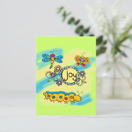 Sommerfreude Postkarte (Stehend Vorderseite)