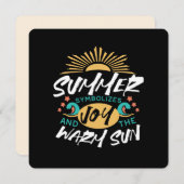 Sommerfreude - warme Sonne und Glück Feiertagskarte (Vorne/Hinten)