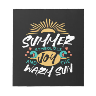 Sommerfreude - warmes Sonnenangebot und Glückspilz Notizblock