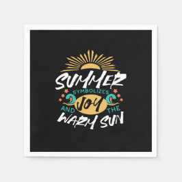 Sommerfreude - warmes Sonnenangebot und Glückspilz Serviette