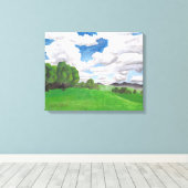Sommerfrische in den Hügeln: Canvas Print Standard Leinwanddruck (Insitu (Holzboden))