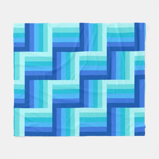 Sommerfrische Ozeanschattierungen gestreiftes Must Fleecedecke (Vorderseite (Horizontal))