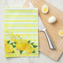 Sommerfrische Streifen und Zitronen