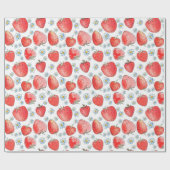 Sommerfrische und helle Erdbeermuster. Wasser Geschenkpapier (Flach)