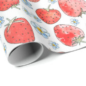 Sommerfrische und helle Erdbeermuster. Wasser Geschenkpapier (Rolleneckpunkt)