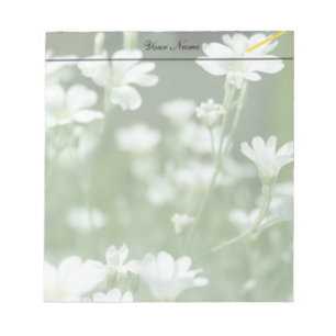 Sommerfrischer weißer Garten Blume Notizblock