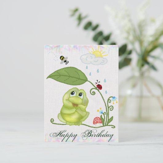 Sommerfrosch Postkarte (Stehend Vorderseite)
