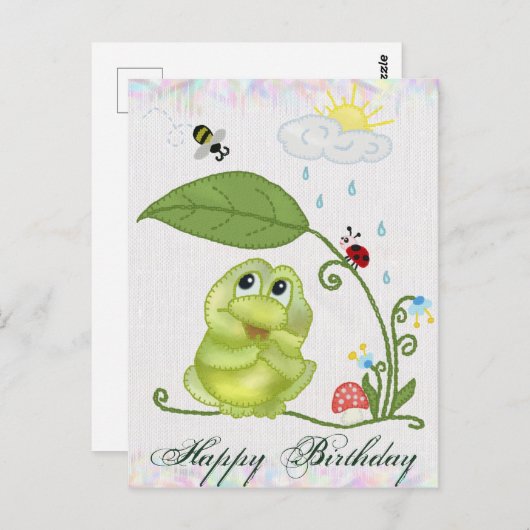 Sommerfrosch Postkarte (Vorne/Hinten)