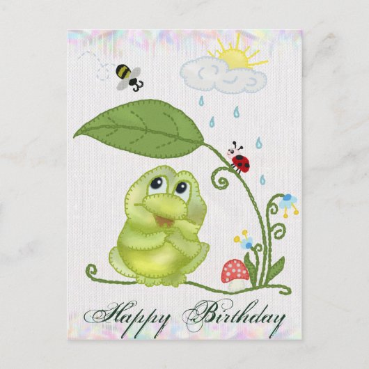 Sommerfrosch Postkarte (Vorderseite)