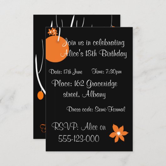 Sommerfrucht Einladung (Vorne/Hinten)