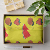 Sommerfrüchte auf Gelb Seidenpapier (Geschenk)