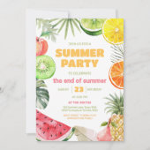 Sommerfrüchte Ende der Sommer-Party Einladung (Vorderseite)
