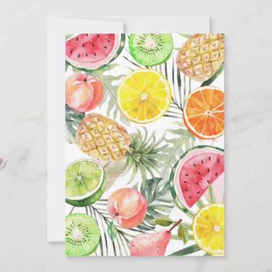 Sommerfrüchte Ende der Sommer-Party Einladung (Rückseite)