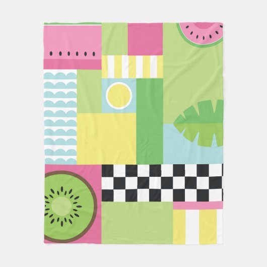 Sommerfrüchte Fleecedecke (Vorderseite)