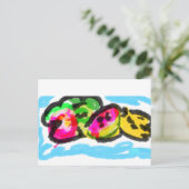 Sommerfrüchte Freude Postkarte (Stehend Vorderseite)
