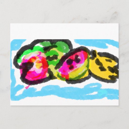 Sommerfrüchte Freude Postkarte (Vorderseite)