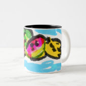 Sommerfrüchte Freude Zweifarbige Tasse (VorderseiteRechts)