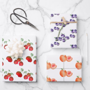 Sommerfrüchte Geschenkpapier Set