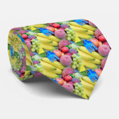 Sommerfrüchte, Lebensmittel, Melonen, Trauben, Pfi Krawatte (Gerollt)