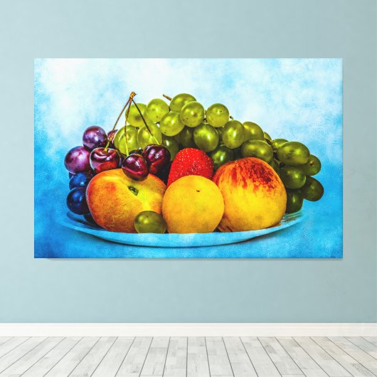 Sommerfrüchte Leinwanddruck (Insitu (Holzboden))