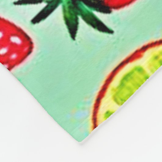 Sommerfrüchte Nahtloses Design Fleecedecke (Ecke)