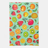 Sommerfrüchte Nahtloses Design Geschirrtuch (Vertikal)