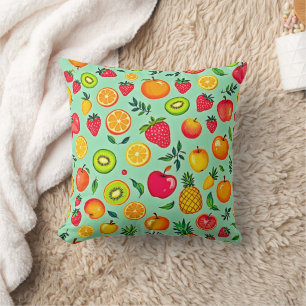 Sommerfrüchte Nahtloses Design Kissen