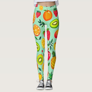Sommerfrüchte Nahtloses Design Leggings