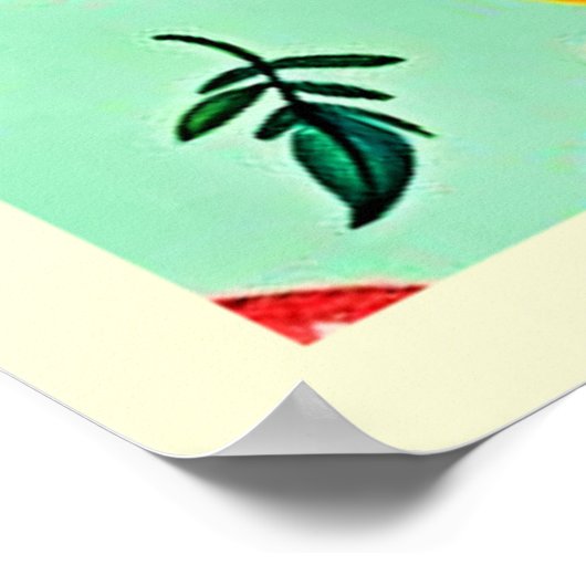 Sommerfrüchte Nahtloses Design Poster (Ecke)