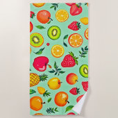 Sommerfrüchte Nahtloses Design Strandtuch (Vorderseite)