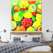 "Sommerfrüchte" Niedliche Kunst. Jetzt kaufen Leinwanddruck (Insitu (Schlafzimmer))