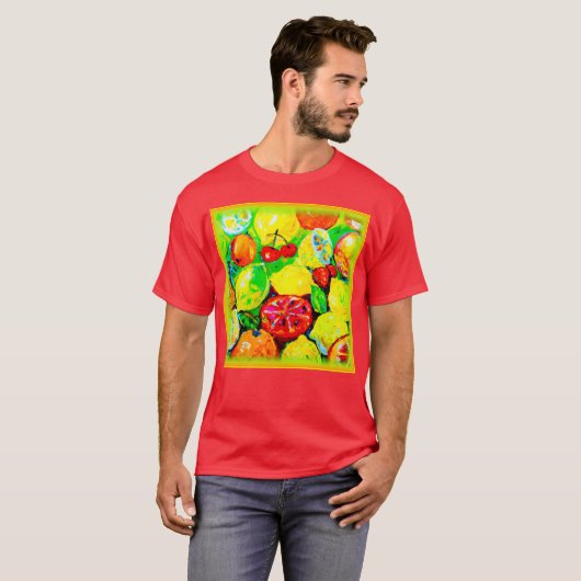 "Sommerfrüchte" Niedliche Kunst. Jetzt kaufen T-Shirt (Vorne ganz)
