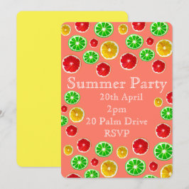 Sommerfrüchte Picknickgarten Party Feier Einladung