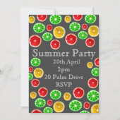 Sommerfrüchte Picknickgarten Party Feier Einladung (Vorderseite)