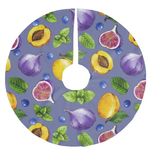 Sommerfrüchte Polyester Weihnachtsbaumdecke (Vorderseite)