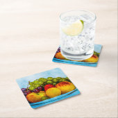 Sommerfrüchte Rechteckiger Pappuntersetzer (Vor Ort)