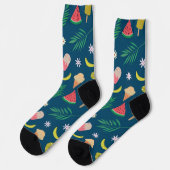 Sommerfrüchte und Eis Muster Socken (Linkes Detail)
