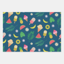 Sommerfrüchte und Eiscreme