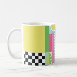 Sommerfrüchte, Wassermelone Kiwi buntes Mosaik Kaffeetasse